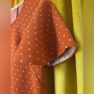 Polka Dot Flutter Sleeve Dress
